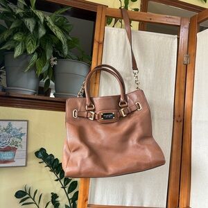 Michael Kors Brown Leather Crossbody Satchel